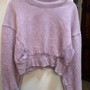 Lavender Cropped Sweatshirt